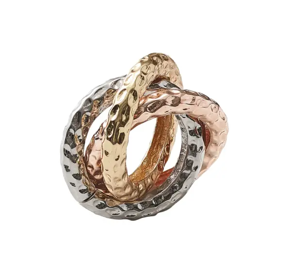 Trinity Napkin Ring in Multi, Set of 4 in a Gift Box - Imagen 2