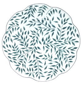 OLIVIER VERT FILET VERT - ASSIETTE PLATE 22 CM