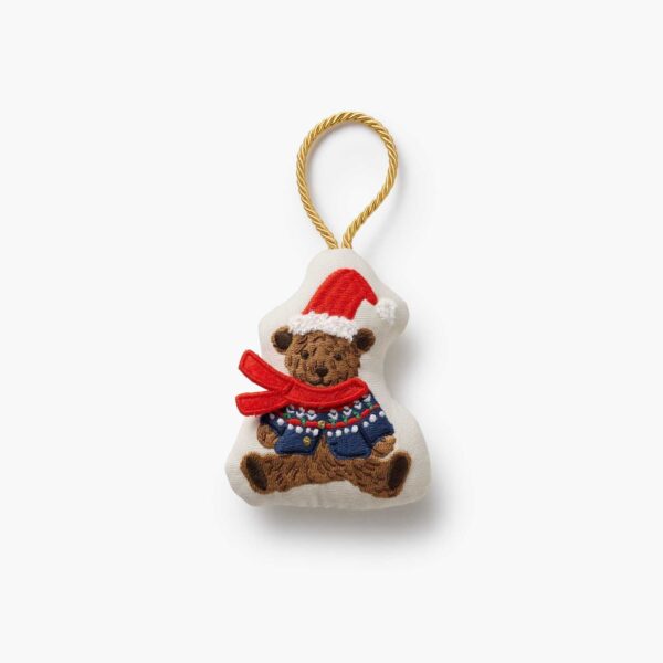 Beary Christmas  Embroidered Ornament