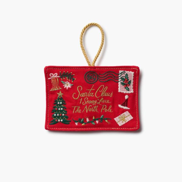 Santa Letter Embroidered Ornament