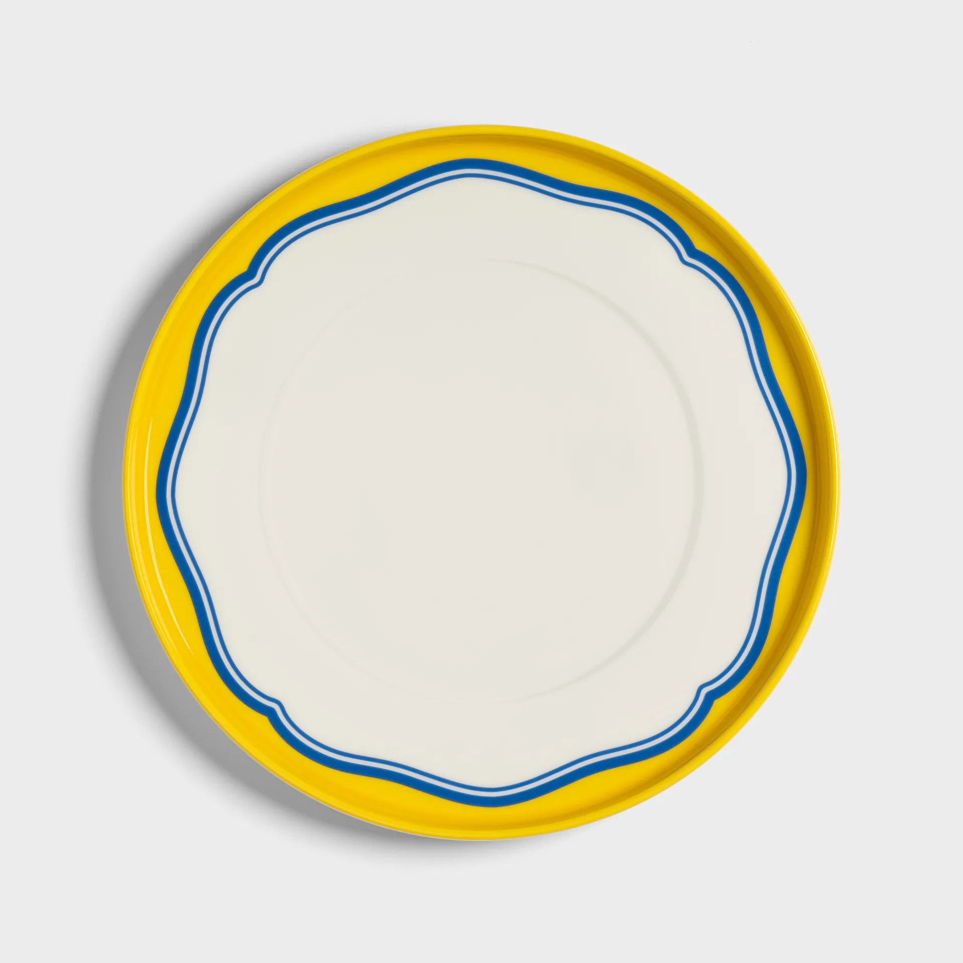 Plate daydream bulge yellow set of 2