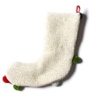 Knit Stocking with Pom Poms - Imagen 2