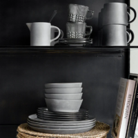 GLASS CUP W/SAUCER SMOKE - Imagen 2