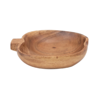 Hand-Carved Acacia Wood Pumpkin Shaped Dish - Imagen 4