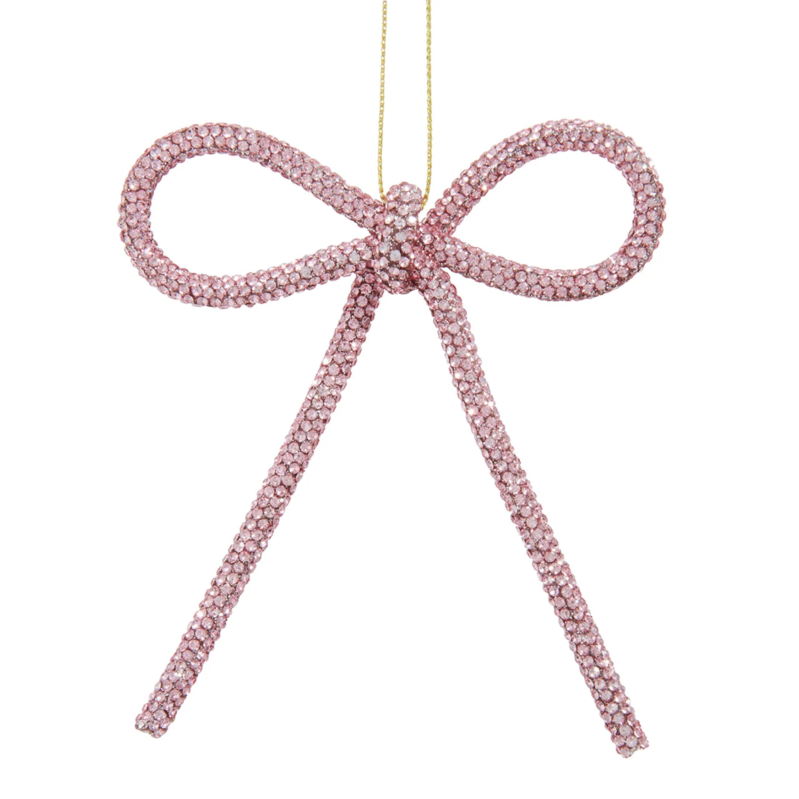 Pink Bow Ornament Set of 2