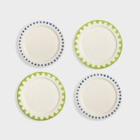 Plate folk medium set of 4