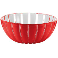 BOWL GRACE CLEAR  RED 25CM