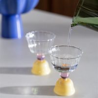 Glass Tulip Caramel Set of 2 - Imagen 2