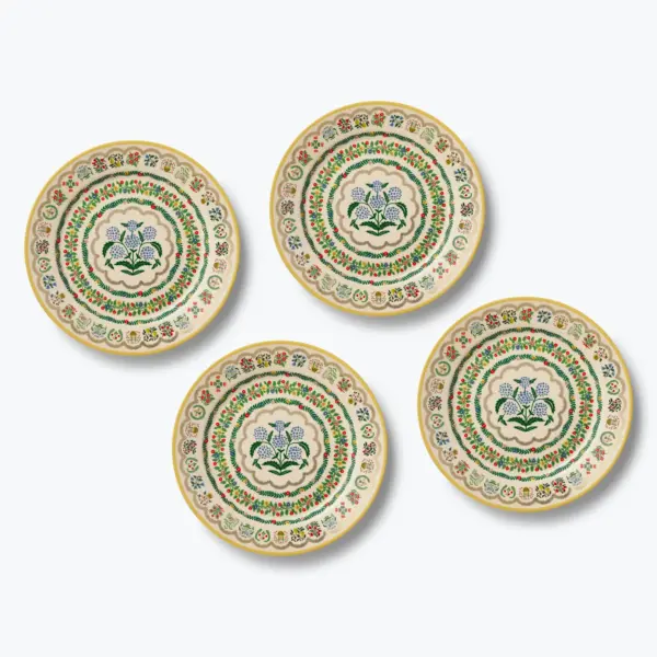 Rosette Porcelain Dinner Plate Set Of 4