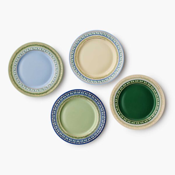 DELPHINE PORCELAIN DESSERT PLATE SET OF 4