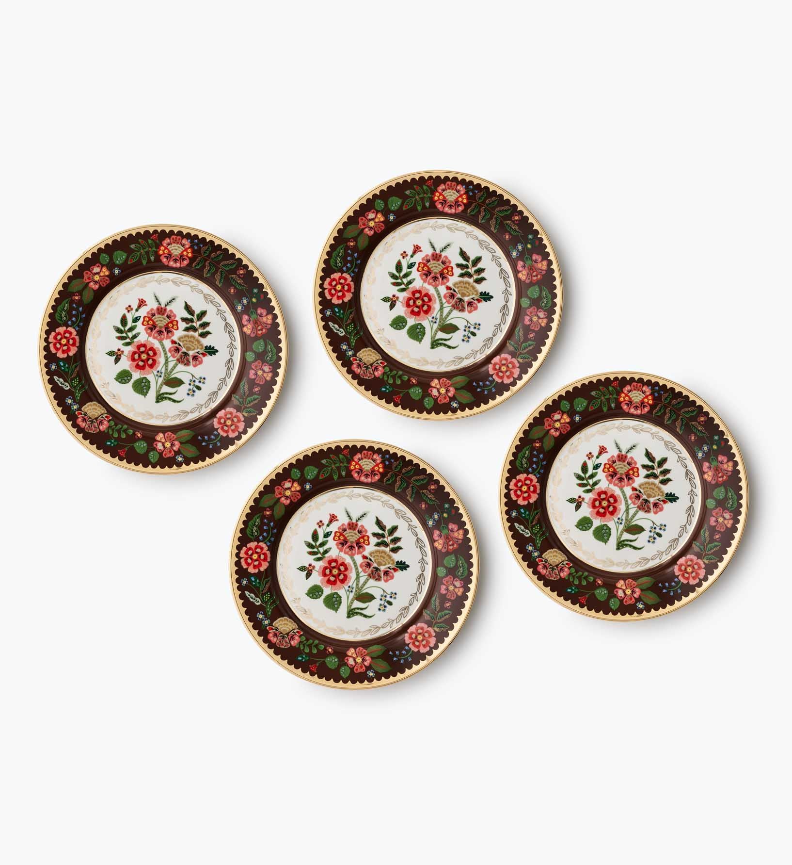 Gracie Porcelain Dessert Plate Set of 4