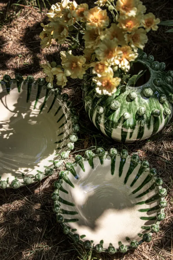 REGINALDO WHITE PLANT SAUCER M - Imagen 2