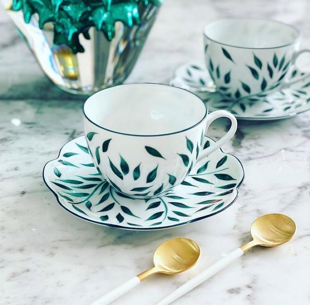 Olivier Vert Filet Vert - Tea Cup and Saucer 7.03 oz - Imagen 2