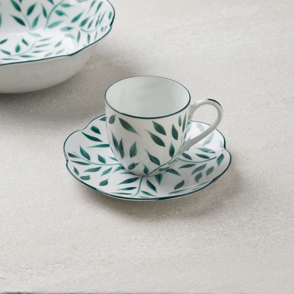 Olivier Vert Filet Vert - Coffee Cup and Saucer 3.52 oz - Imagen 2