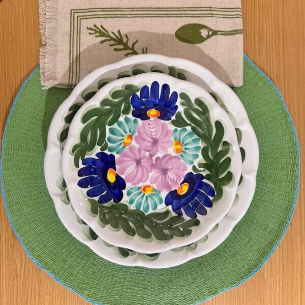 Set Placemat Fading Picknick / Napkins Vegetables / Assiette Campo De Fiori Violet