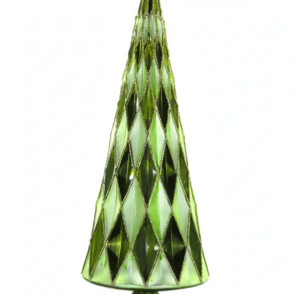 Mid Century Diamond Trees – Lime Verdant Large