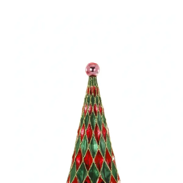 Mid Century Diamond Trees – Lime Scarlet Cedar Small