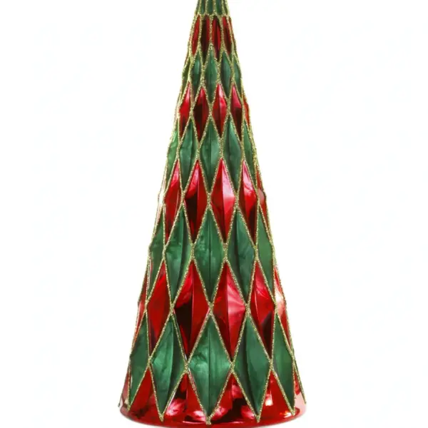 Mid Century Diamond Trees – Lime Scarlet Cedar Large