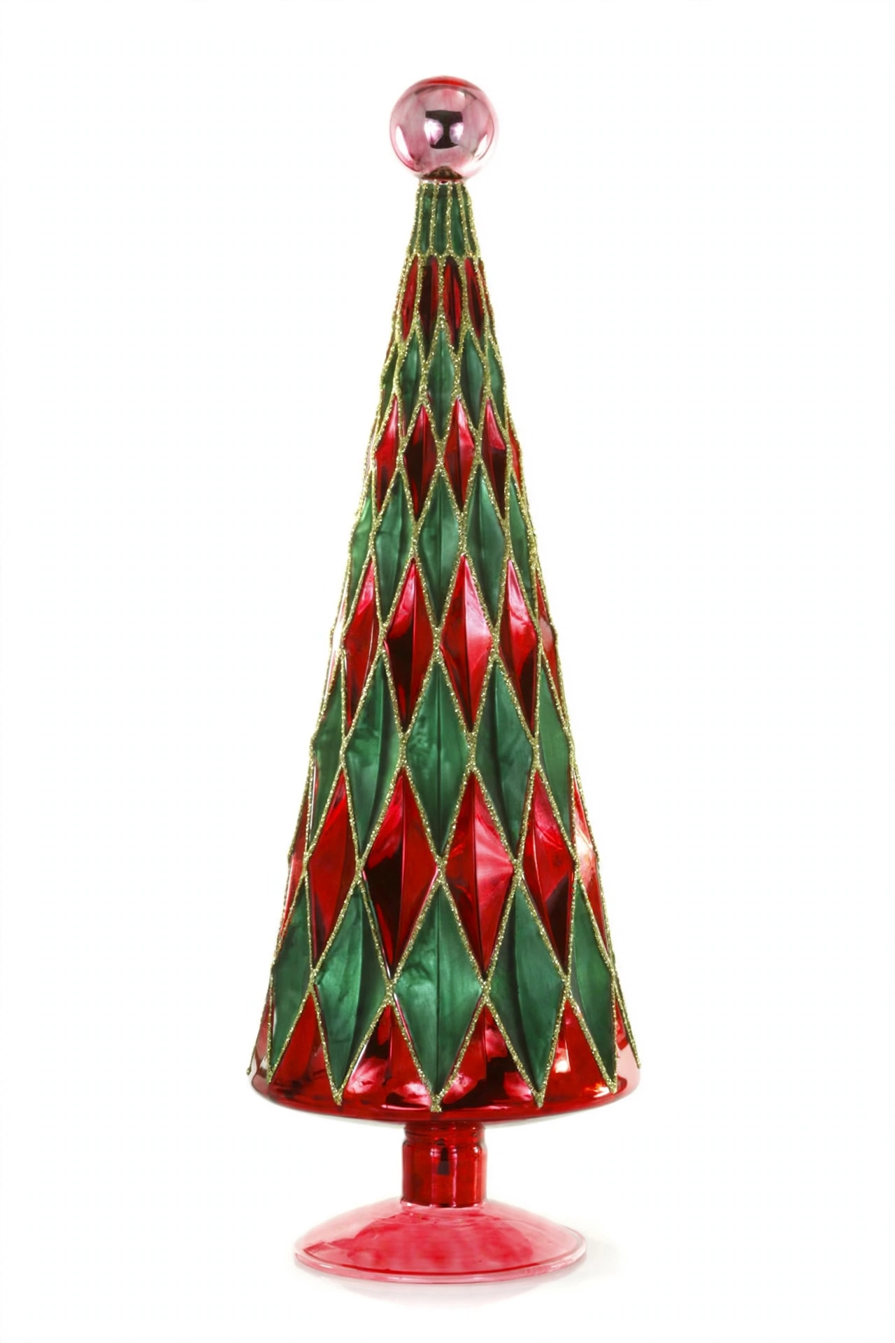 Mid Century Diamond Trees – Lime Scarlet Cedar Large