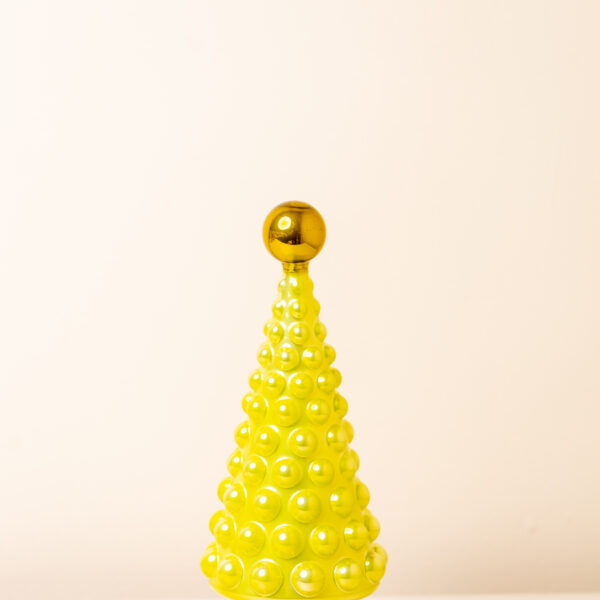 Midcentury Modern Hobnail Tree-Green Small
