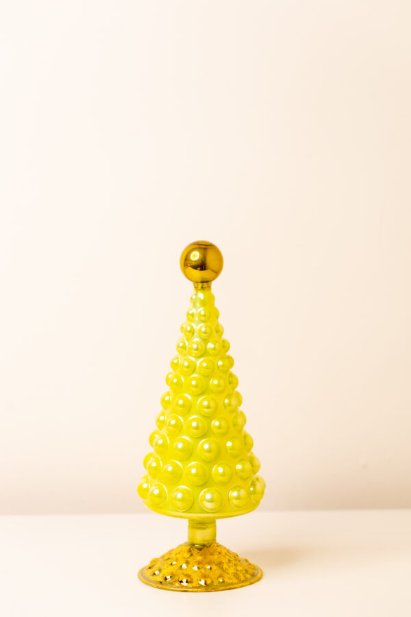 Midcentury Modern Hobnail Tree-Green Small