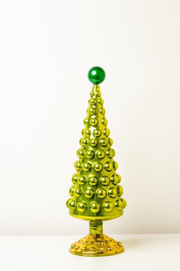Midcentury Modern Hobnail Tree-Green Large