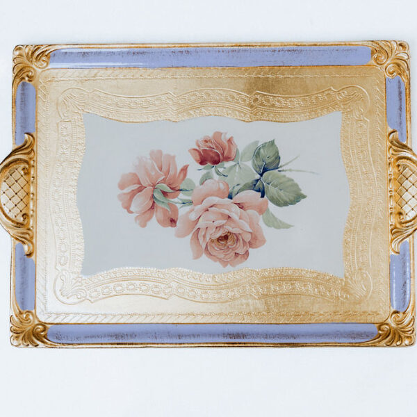Tray Gold Leaf Lillac