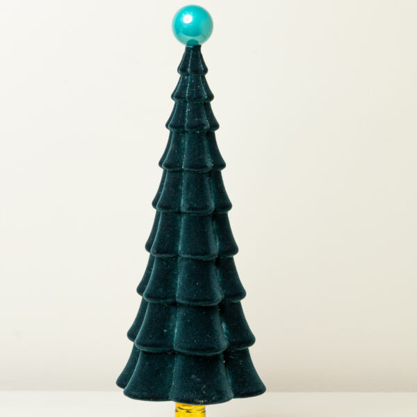 CRUSHED VELVET TREES TEAL LARGE