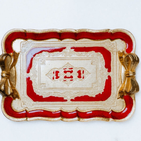 Tray Gold Leaf / Red