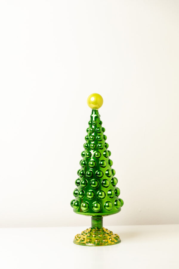 Midcentury Modern Hobnail Tree-Green Medium