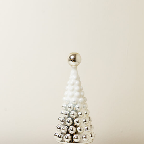 Frosted Hobnail Tree - Silver Medium
