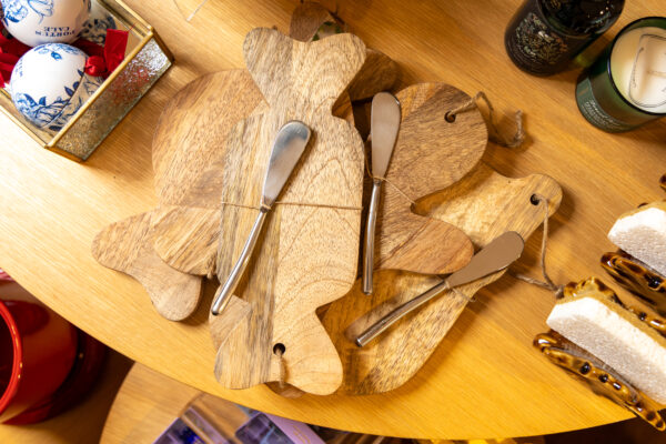 Wood Cutting Board w/Spreader 6 Styles - Imagen 2