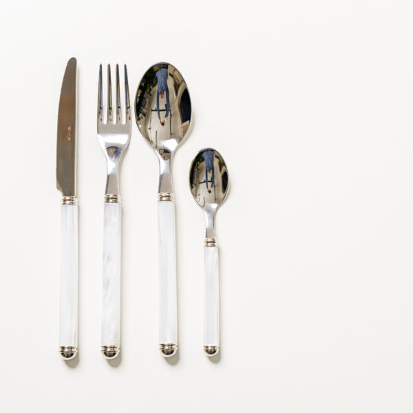 Perlato Linea Pearly White Set 24 pcs Cutlery