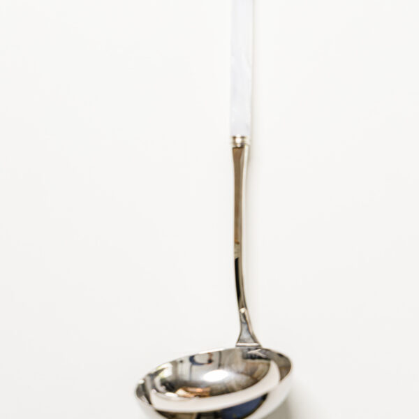 Perlato Linea Soup Ladle White