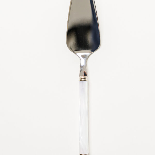 Perlato Linea Cake Server White