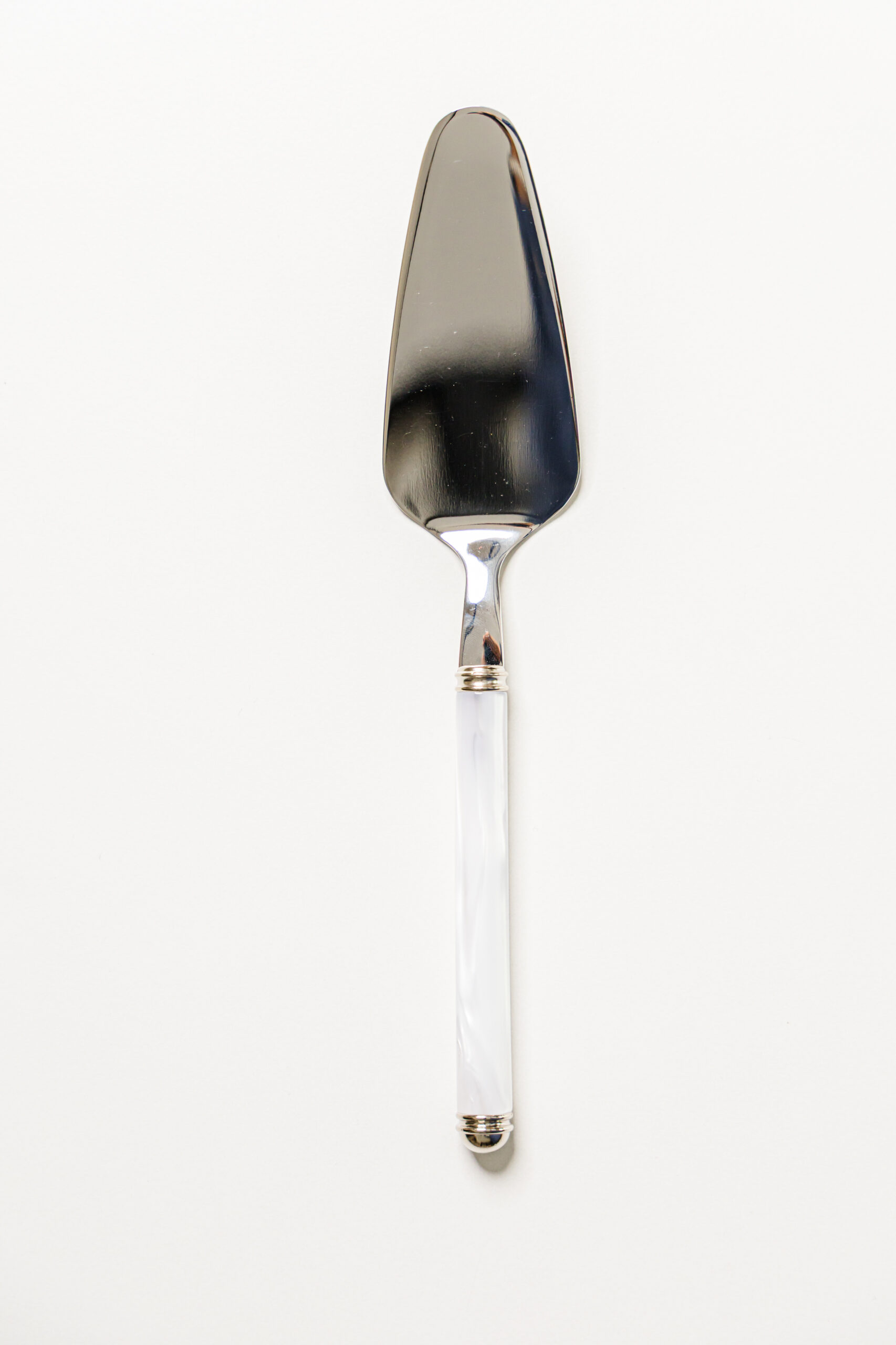 Perlato Linea Cake Server White