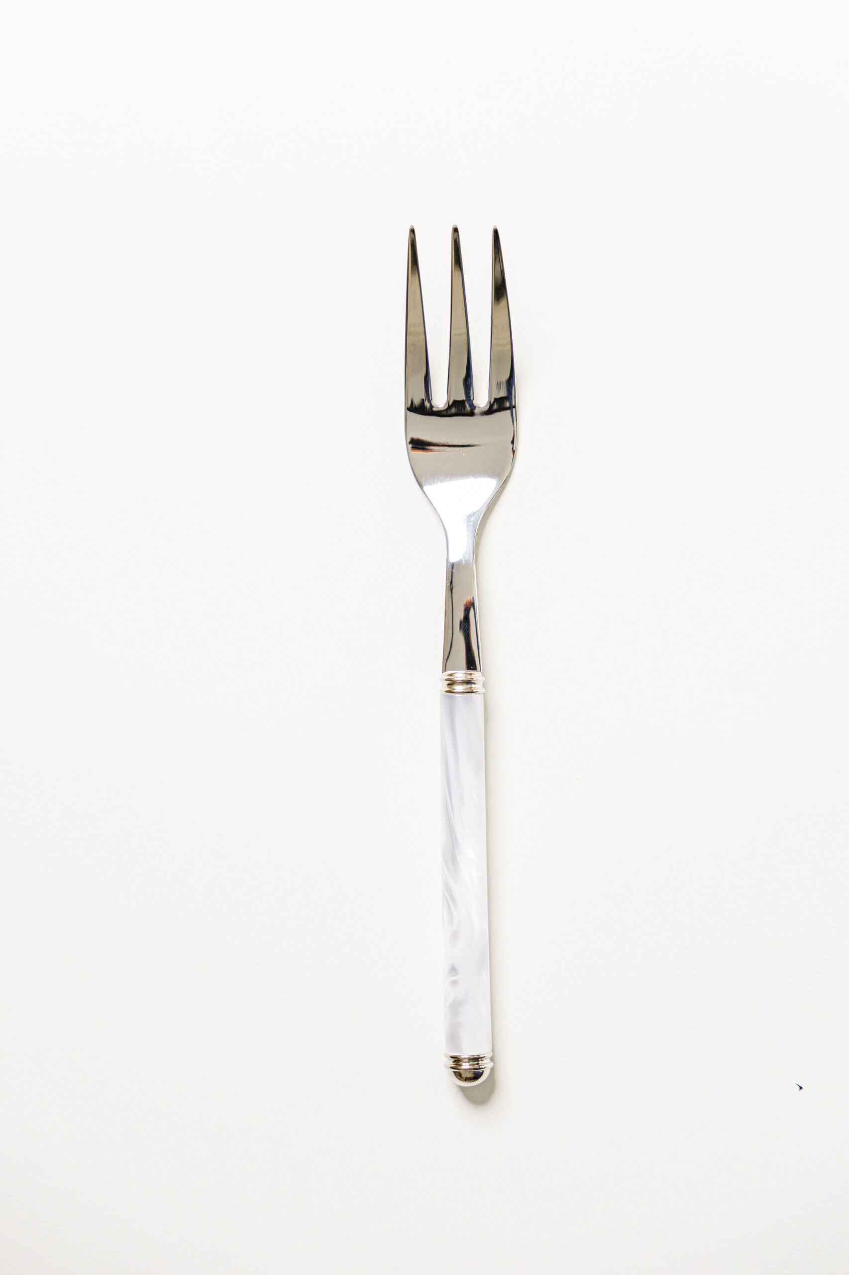 Perlato Linea Serving Fork White