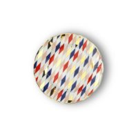 DESSERT PLATE QUADRI Ø 20,5 CM ROMBHUS DECAL GOLD RIM AND DETAILS