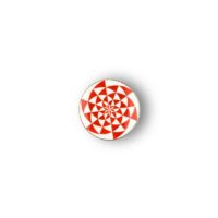 LITTLE PLATE ORACOLO Ø 12 CM GEOMETRIC DECAL GOLD RIM AND DETAILS