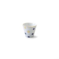 SMALL CUP VOLTA H 6 Ø 6,5 CM STARS DECAL GOLD RIM AND DETAILS