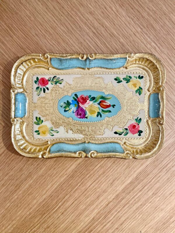 Tray Gold Leaf S / Light Blue