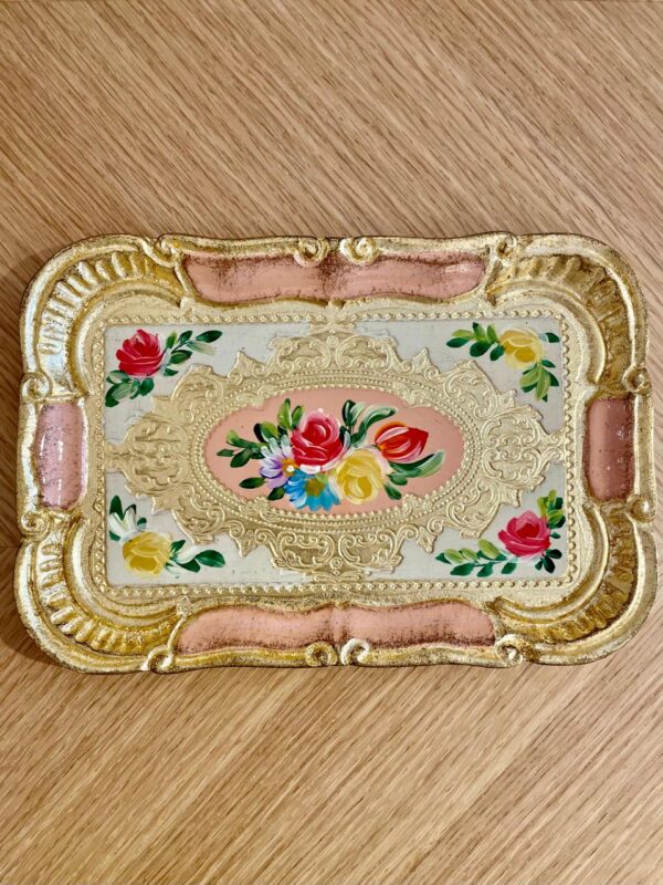 Tray Gold Leaf S / Salmon