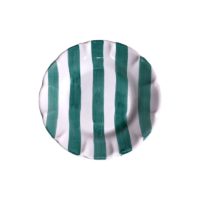 Assiette Plate 25 Cm Rayure Verte / Set of 2