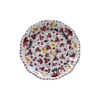 Assiette Plate 20 Cm Deruta Fleurs Rouges Set of 2