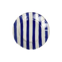 Assiette Plate 25 Cm Rayure Bleu / Set of 2