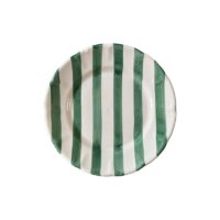 Assiette Plate 25 Cm Rayure Vert Clair / Set of 2