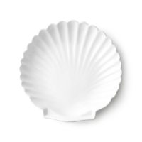 Athena Ceramics Shell Tray White Matt M