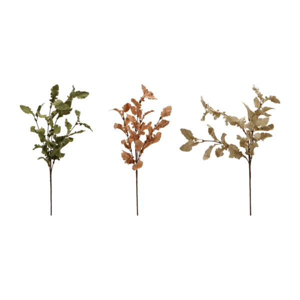 Faux Oak Leaf Stem 3 Colors