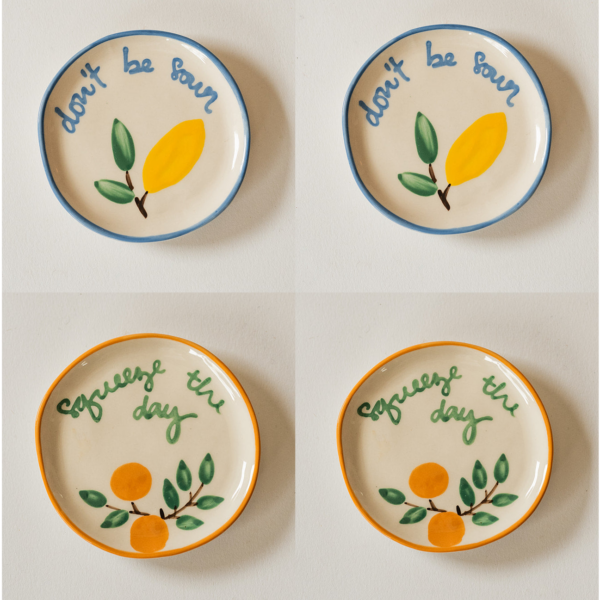 Inspiration Coaster Orange / lemon Set of 4