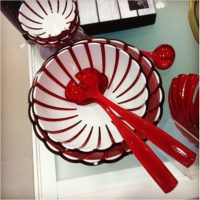 BOWL GRACE CLEAR  RED 25CM - Imagen 2